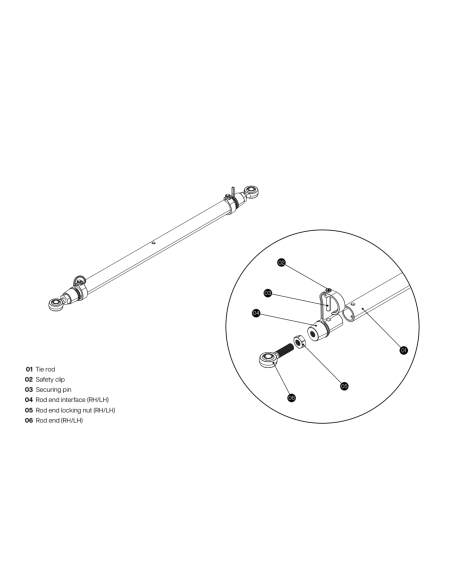 Kit barre de liaison twin OBM 50cm